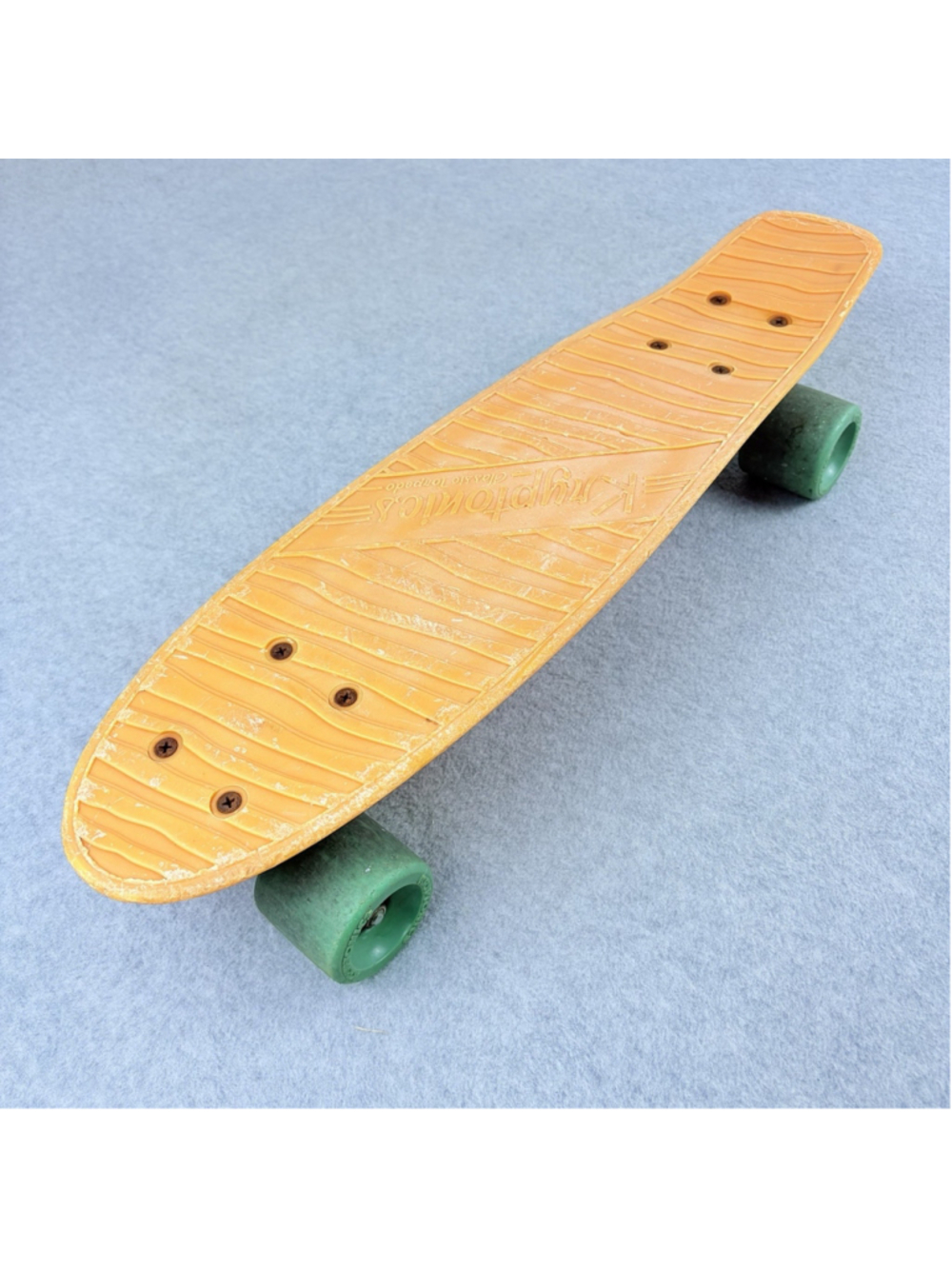 KRYPTONICS Classic Torpedo 22” Plastic Cruiser Skateboard Orange Green